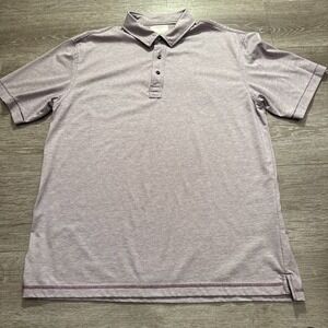 Linksoul Polo Shirt Mens XL Gray Short Sleeve Stretch Golf Casual Preppy Adult